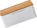 LIFKOME Iron Bread Box Bamboo Lid Extra Large Bread Storage Container Kitchen Counter Storage Bin