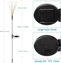 JJGoo Solar Firework Lights, 2 Pack 120 LEDs 2 Lighting Modes Solar Garden Lights Outdoor Waterproof for Yard Patio Walkway Pathway Party Wedding Christmas Decorative- Cool White