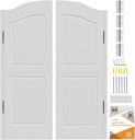 Saloon Swinging Doors 30/32/36 Inch Wide, White Heavy Duty Swinging Half Door with Hinges and Hardware, Dual Swing Cafe Doors for Doorway Bar Kitchen Decor