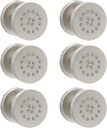 HOMEDEC 6pcs Round Brass Shower Body Spray Massage Jets Spa-like Bathroom Showerhead,Brushed Nickel