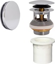 Westbrass D980LTBAA-26 Integrated Overflow Drain Trim Kit with Illusionary No-Hole Overflow and PVC Adapter, Brass, Polished Nickel