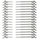 20 Pairs Cable Railing Hardware Kit,Stainless Steel Cable Railing kit,for 1/8 Cable Railing System, Adjustable Angle,T316 Marine Grade