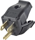 Leviton 2-Pole, 3 Wire Grounding Plug, 3W101-E, Black