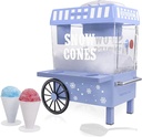 Nostalgia Snow Cone Shaved Ice Machine - Retro Table-Top Slushie Machine Makes 20 ICY Treats - Includes 2 Reusable Plastic Cups & Ice Scoop - Vintage Blue