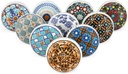 ATCUSA Assorted Rare Hand Painted Retro Mandala Cabinet Door Drawer Knobs and Pulls for Kitchen Cabinets Dresser and Cupboard (12)