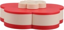 Flower Shape Snack Organizer Rotating Divided Food Storage Container for Nuts Candy Dried Fruits Multifunctional Tray for Home Parties and Living Room Decor