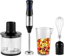 AIZYR Hand Blender Electric Immersion Hand Blender, 5 Mixing Speed Blender with 500Ml Chopper, 700Ml Beaker for Grinding Meat, Smoothies, Baby Food