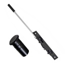 TOGU 10" Solid Stainless Steel Lever Extension Flush Bolt with Dust Proof Strike for Metal Doors,Flush Mount Extension Bolt for Home,Store,School,Office,Matte Black Finish