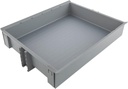 5801.93 71055 Kitchen Cabinet Insert for Vauth Sagel Larder KB400, Hanging Basket Without Railing, Plastic Aluminium Grey, Silver