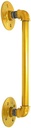 SERENITA 14" Industrial Pipe Gold Iron Barn Door Pull Bar Handles Knobs, Rustic Front Exterior Gate Interior Sliding Hardware. (Gold 1 Pack 14 inch)