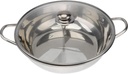 Stainless Steel Hot Pot with Divider Dual-sided Induction Cooker Pot for Family Friends Includes Toughened Lid Cookware for Gas Electric Stoves