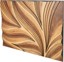 NEODECO Parametric Wood Verso Frameless, Award Winner-A'Design 2025, Wood Wall Art, 3D wood wall sculpture, Abstract wall decor, Acoustic wall panel (Small)