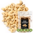 Premium Raw Cashews 64oz (4 lbs.) Non-GMO, No Additives Batch Tested Gluten & Peanut Free, Resealable Pouch for Freshness, Unsalted Cashews - Perfect for Pesto, Salads, Gourmet Cooking and Baking