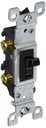 Leviton 15 Amp, 120 Volt, Toggle Framed Single-Pole AC Quiet Switch, Residential Grade, Grounding, 1451-2E, Black