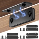 Ultra Thin Cabinet Door Magnets Catch,Magnetic Door Catch,Cabinet Latch Magnetic Closures for Kitchen Closet and Cupboard Wardrobe (Black Magnetic 4P)
