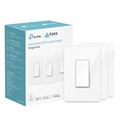 Kasa Smart Light Switch HS200P3, Single Pole, Needs Neutral Wire, 2.4GHz Wi-Fi Light Switch Compatible with Alexa and Google Home, UL Certified, No Hub Required, 3 Count -Pack of 1 , White