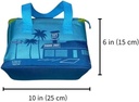 Trader Joe's Mini Insulated Cooler Tote Bag (Limited Edition) - Blue Cooler Bag with High Density Foam, Leak - Proof Zipper Clouse, Ideal for Lunch, Shopping,and Travel