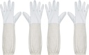 Luwint Kids Premium Goatskin Leather Garden Gloves - Protective Gauntlets Gardening Gloves for Boy Girls Garden Work Planting