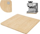 PH PandaHall Bamboo Sliding Tray for Coffee Machine, Kitchen Appliance Tray with Non-Slip Silicone Pads for Kitchen Countertop & Coffee Bar Organization,12.6x12.8x0.43inch