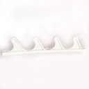 KOMORAX 4 pcs 4 Position Nylon Adjustment Brackets for Patio Outdoor Lawn Yard Furniture or Chaise Lounges, Replacement, Back Support, Back-Height Multi Position Adjuster 9 1/2" L x 1/2" W (White)
