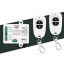 Wireless RF Remote Control Relay Switch,AC 110V 120V 220V Universal 2-Ch Receiver Board with 2 Transmitters for Garage Door Openers,Electric Curtain Motor Forward&Reverse, LED Lights