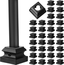 Iron Baluster Shoes Flat Shoe with Screw Set Suitable for 5/8 Inches Round Staircase Balusters Metal Baluster Hardware Shoes Spindle Railing Indoor Outdoor Handrail (32 Pcs)