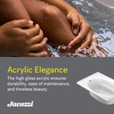 Jacuzzi SIGNATURE Acrylic Drop-In Bathtub, Heated Jet Massage Tub, Slip Resistant, Right Drain Placement, 72" (L) x 42" (W), Oval In Rectangle, 3-Tile Flange, White
