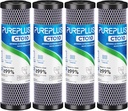 1 Micron 2.5" x 10" Whole House CTO Carbon Water Filter Cartridge Replacement for Under Sink Water Filter System, Dupont WFPFC8002, WFPFC9001, FXWTC, SCWH-5, WHEF-WHWC, WHCF-WHWC, AMZN-SCWH-5, 4Pack