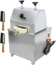 Sugar Cane Juicer Electric Sugarcane Juicer Machine Desktop Sugar Cane Press Juicer 3 Stainless Steel Rollers Sugarcane Juice Press Extractor 110V with Emergency Stop Switch and 2 Knives