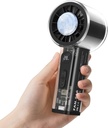 Portable Handle Fan with Air Turbo,6800mAh Battery Rechargeable Speed(1-100) Adjustable Turbo Mechanized Structure, Personal Fan with LED Display, Perfect for Indoor/Gift/Outdoor (Black)