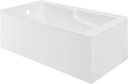 Swiss Madison Claire 60" x 32" Left-Hand Drain Drain Alcove Tub with Corner Apron