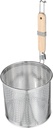 VALICLUD Practical Stainless Steel Noodle Colander Strainer Spoon with Long Handle for Hot Pot Pasta and Vegetables Mesh Basket with Smooth Surface and Hanging Hook Kitchen Cooking Supply