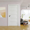 32"x80" CARB P2 Pre-Built Solid Core & Pre-Finished & Paintable Wood Doors, Interior Door for House, 5-Panel Solid Molded Swing Door Slab as Barn Door Slab, Bedroom Doors
