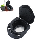 Coffee Capsule, Black Reusable Coffee Capsule Black Reusable Coffee Filter Cup Coffee Machine Accessory for