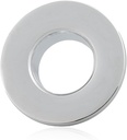Basin Sink Overflow Cover, GLADFRESIT Copper Insert Hole Trim Cap Ring Replacement Bathroom Kitchen Sink Decoration (Silver)
