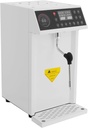 2500W Commercial Milk Frother Multi-Purpose Boiling Water Frothing Machine Fast Heating Adjustable 5-Gear Steam Electric Milk Frother for Milk Tea Shop, Cafe, Cold Drink Shop (White)