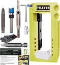 Door Hinge Mounting Template Kit (Green) for 3-5" Hinges 90° Positioning Fits 1/4" and 5/8" Door thicknesses Mortise Opener Included Clips Quick and Precise Installation of Woodworking toolsy