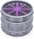 Aluminium Alloy Grinder 2.5” with Clear Lid (Gray)
