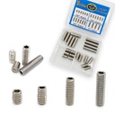 22pcs 1/4-20 Inch 4 Sizes Thread Hex Socket Set Screw Assortment kit – 304 Stainless Steel Full Thread Cup Point Grub Screws Set Screw for Bathroom Fixtures, Door Handles, Light Fixtures etc