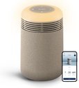 BLUEAIR Purifier for Bedroom - Mini Restful - Sunrise Clock with HEPASilent Filtration and Wake Up Light - Cleans Air and Supports Circadian Rhythm - USB-C and App Connectivity