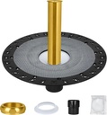 Freestanding Bathtub Drain, Freestanding Tub Drain Rough-in Kit, Easy Freestanding Bathtub Drain Mounting Kit with ABS Plastic Adapter and Brass Liner