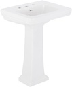 Signature Hardware SHKW350WH Key West Vitreous China Pedestal Bathroom Sink - Pedestal Only - White