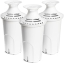 Water Filter Replacement Compatible with Brita Water Pitchers and Dispensers, by DESENRUIS for Classic 35557, OB03, Mavea 107007, Reduce Chlorine and Bad Taste, BPA free, Pack of 3