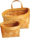 2pcs Hanging Vegetable Basket Woven Wall Hanging Flower Baskets Storage for Kitchen Decorative Fruit Rustic Decor