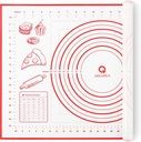 Silicone Pastry Baking Mat Dough - 16x24Inch Large Non Stick Slip Cookie Bread Rolling Mats Sheet, Kitchen Counter Kneading Cooking Board Pad Matt with Measurement for Pie Pizza Cookies Fondant Making
