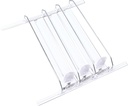 38cm Self Pushing Soda Can Organizer for Fridge, Adjustable Width, Easy Assemble and, Large Capacity for 12oz 16oz 20oz Cans (White)