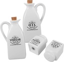 4pcs Seasoning Bottle Set Liquid Condiment Pot Ceramics Soy Sauce Dispenser Condiment Bottle Vinegar Dispenser Small Simple Sauce Bottles Vintage Vinegar Jar Oil Pot White Pottery