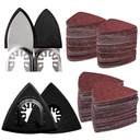 104Pcs Oscillating Tool Detail Sanding Pads Kit 2Pcs Triangle Sanding Pads and 2Pcs Finger Sanding Pad 100Pcs Multitool Sandpaper Grit Fit for Finishing Wood Sanding Plaster