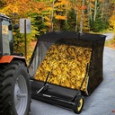 Garvee 50 in Lawn Sweeper Tow Behind, 26 cu.ft. Large Pull Behind Grass Sweeper, Heavy Duty Leaf & Grass Collector with Dumping Rope Design, Adjustable Sweeping Height for Picking Up Debris & Grass