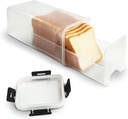 Bread storage container with drawer tray, plastic bread box with sealed cover, bread rack, homemade bread rack